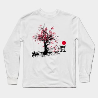 Sakura | Cherry Blossom | Oriental Art Long Sleeve T-Shirt